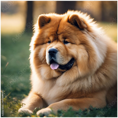 Chow Chow Dog Closeup