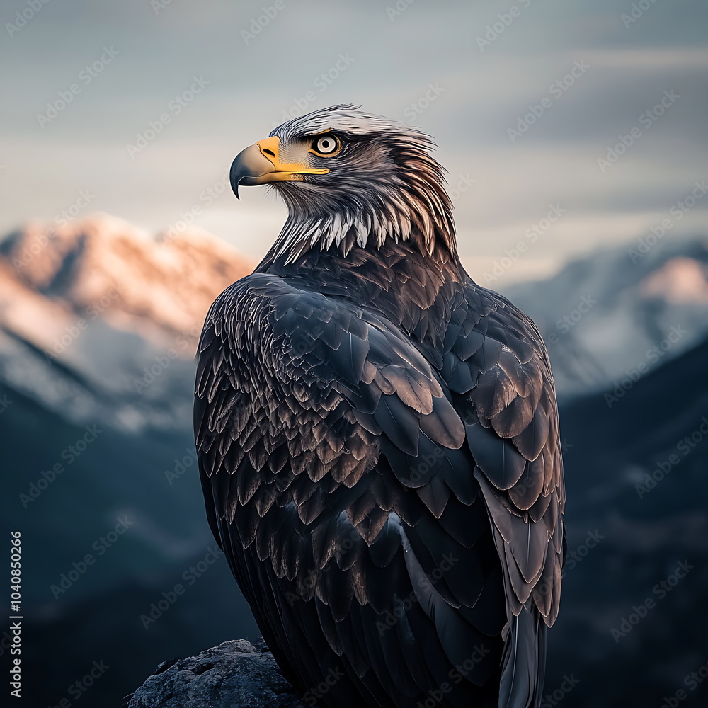 Fototapeta premium Eagle a hyper realistic portrait, AI generated