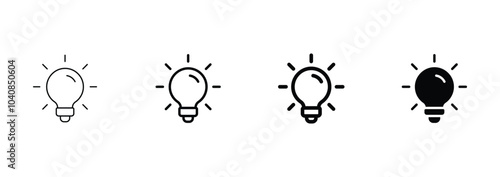 Light bulb icon vector. idea symbol