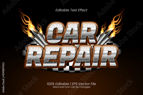  Car Repair Editable text Effect