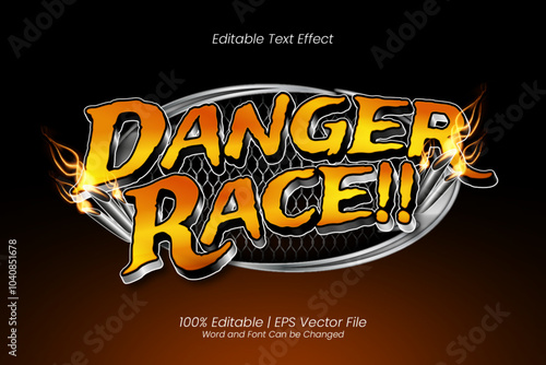 Danger Race Editable text Effect