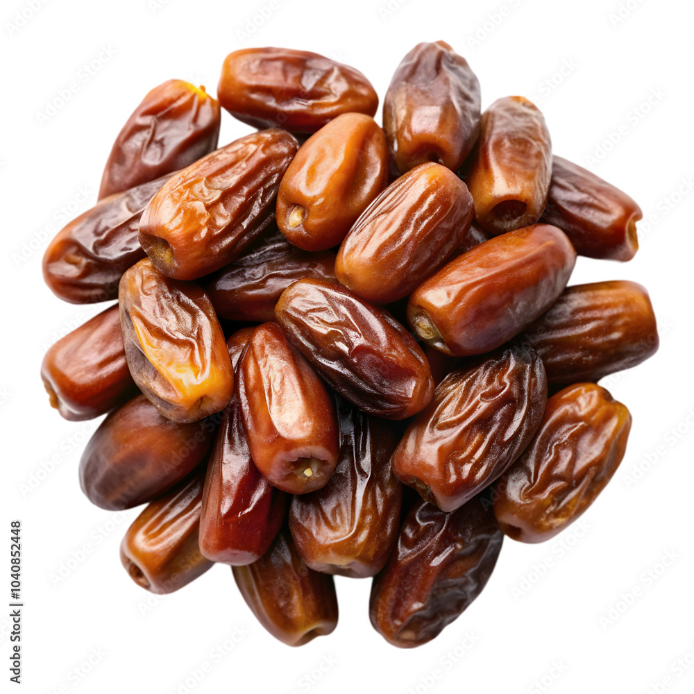dates top view isolated on transparent background dates top view isolated on transparent background