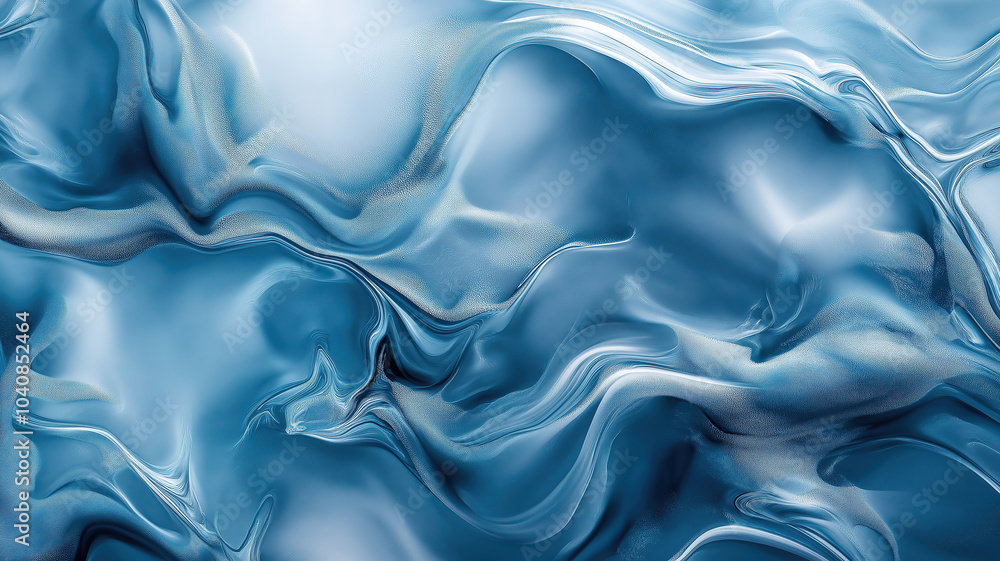 Obraz premium Chic abstract background featuring fluid gray-blue marble textures