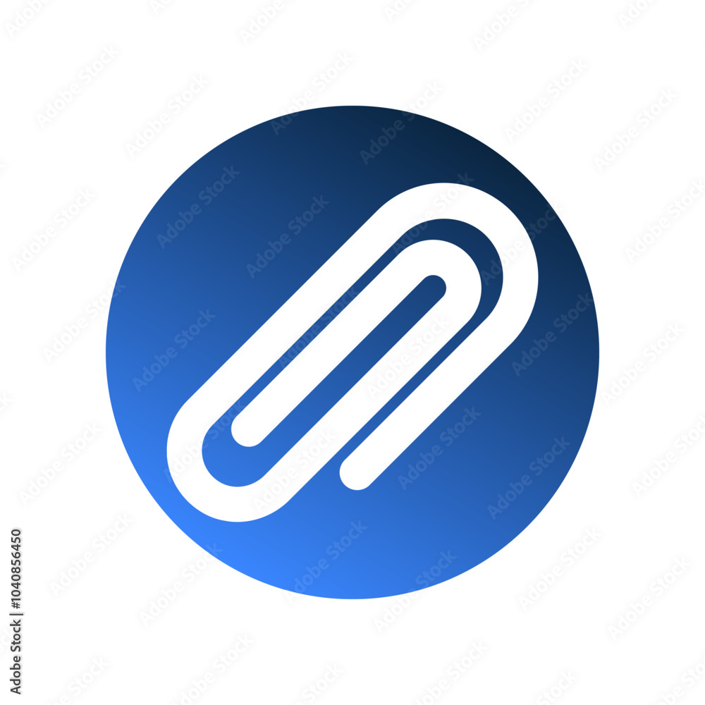 Paper clip gradient fill icons. office symbols to facilitate navigation in the interface. Paper clip gradient fill icons. office symbols to facilitate navigation in the interface.
