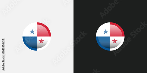 Panama Circle Flag Round National Flag