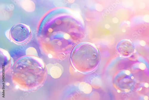 abstract background 3d wallpaper with 3D translucent orbs hovering against a soft gradient.