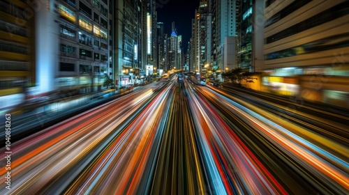 Cityscape Night Lights Long Exposure Motion Blur Traffic Photography