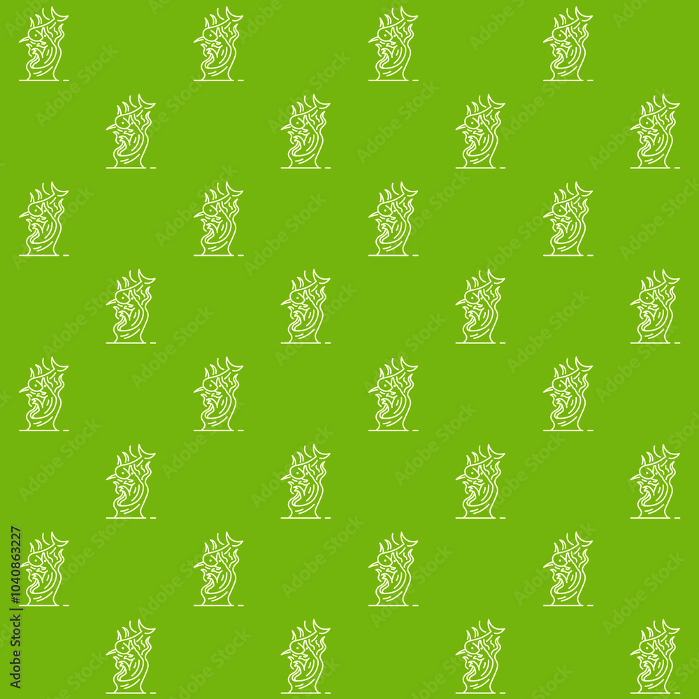 Surabaya Monument - Indonesia City Landmark Vector Seamless Pattern Surabaya Monument - Indonesia City Landmark Vector Seamless Pattern