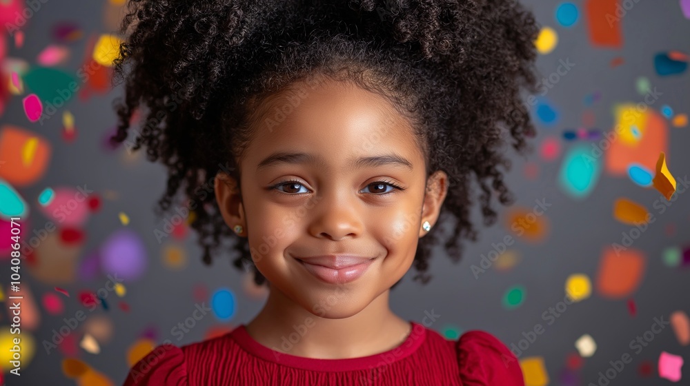 Black girl with confetti Black girl with confetti