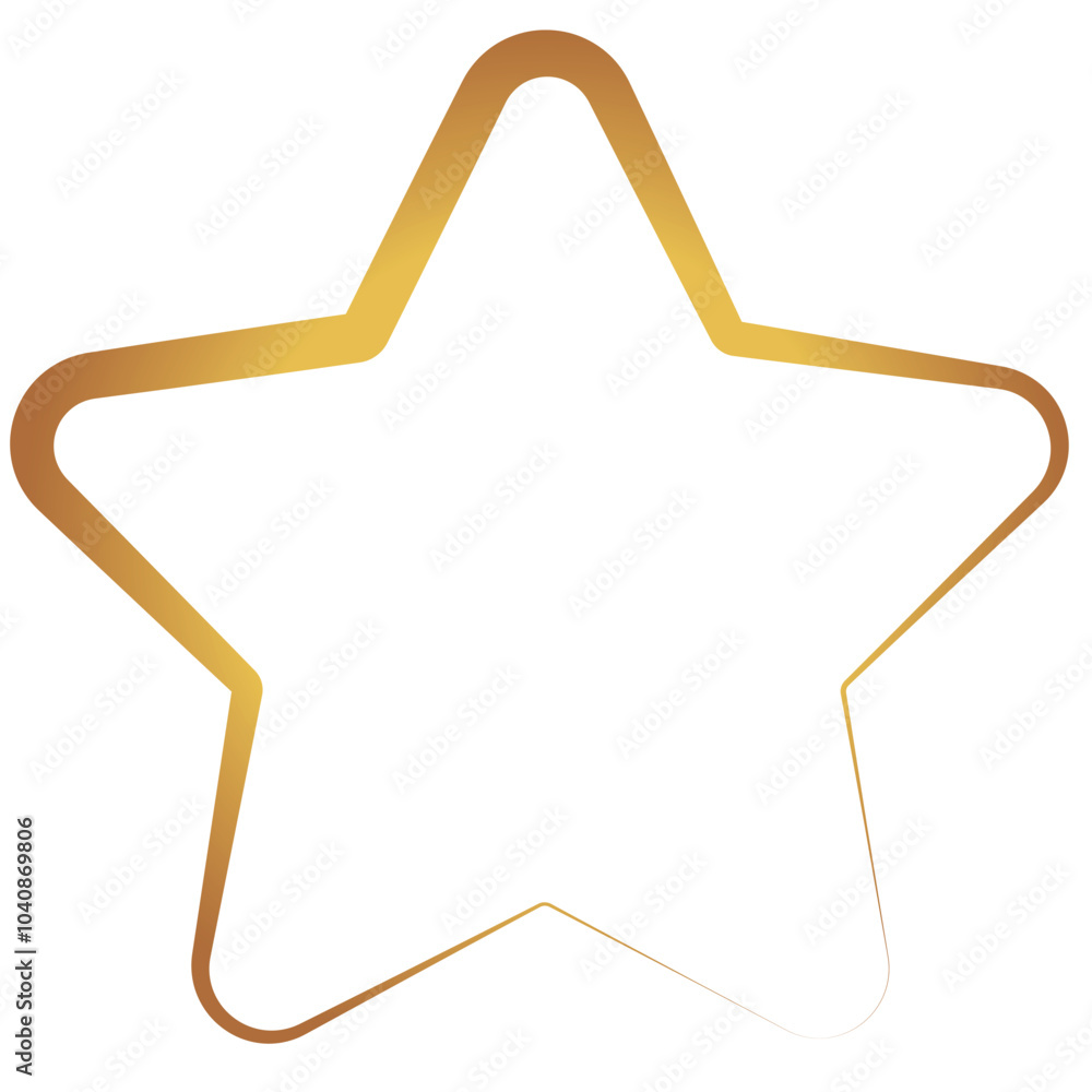 Vector image of a golden star icon with a white background Vector image of a golden star icon with a white background