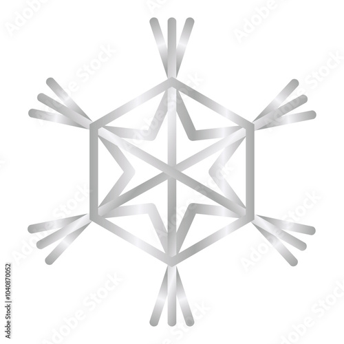 Vector image of a silver star icon on a white background