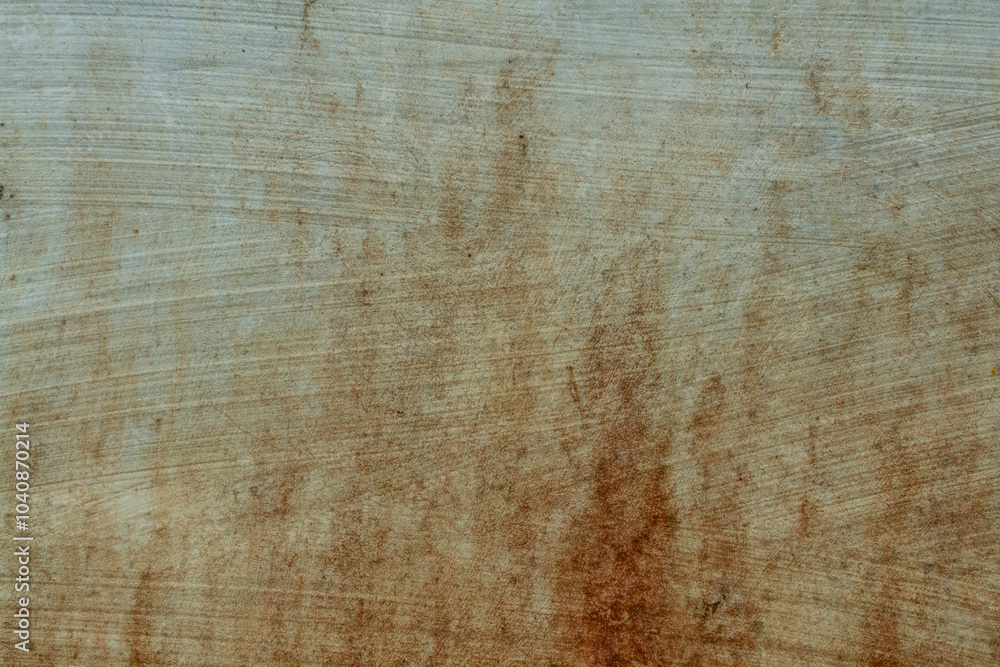 Fototapeta premium Texture of brick wall with worn white plaster, dull brick wall, reddish brown spots, dirty wall with clay