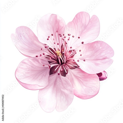 Detailed Cherry Blossom Flower Illustration