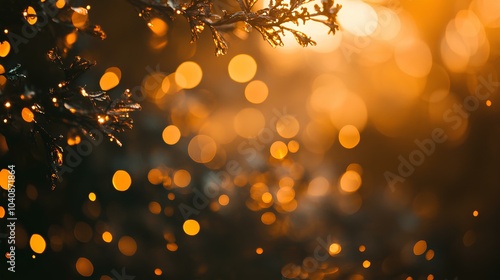 Wallpaper Mural A beautiful golden bokeh effect created by sunlight filtering through leaves, enhancing the magical ambiance of nature. Torontodigital.ca