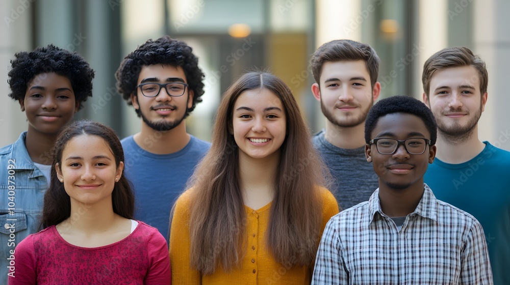Group of Diverse Students Gathered Together in a Casual Classroom or University Setting,Demonstrating Teamwork,Education,and Inclusive Community Group of Diverse Students Gathered Together in a Casual Classroom or University Setting,Demonstrating Teamwork,Education,and Inclusive Community
