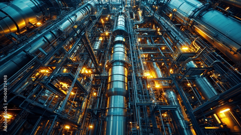 Industrial Complex Steel Pipes Refining Manufacturing Heavy Industry Power Plant Fac Industrial Complex Steel Pipes Refining Manufacturing Heavy Industry Power Plant Fac
