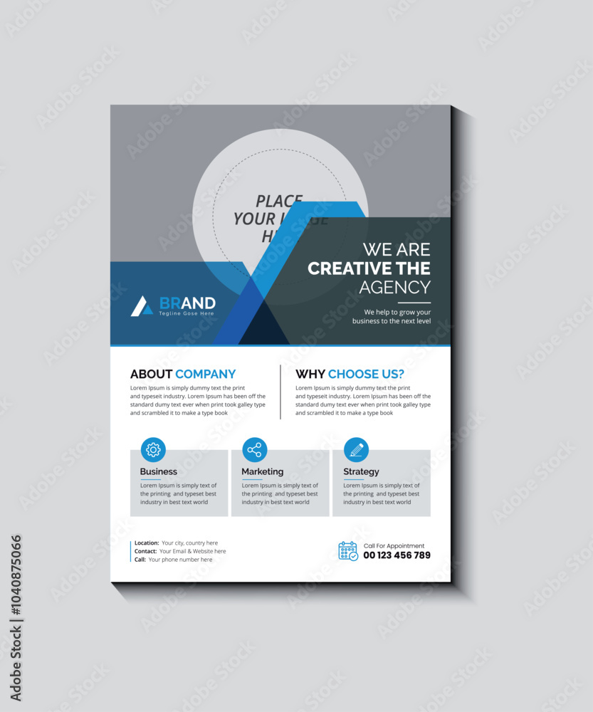 Fototapeta premium Digital marketing corporate business flyer design