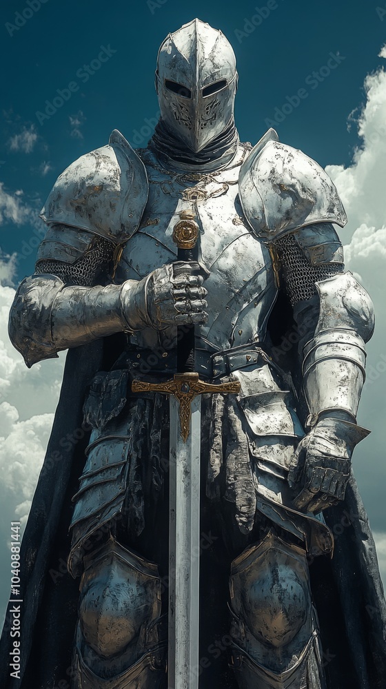 Knight in Shining Armor with Sword Knight in Shining Armor with Sword