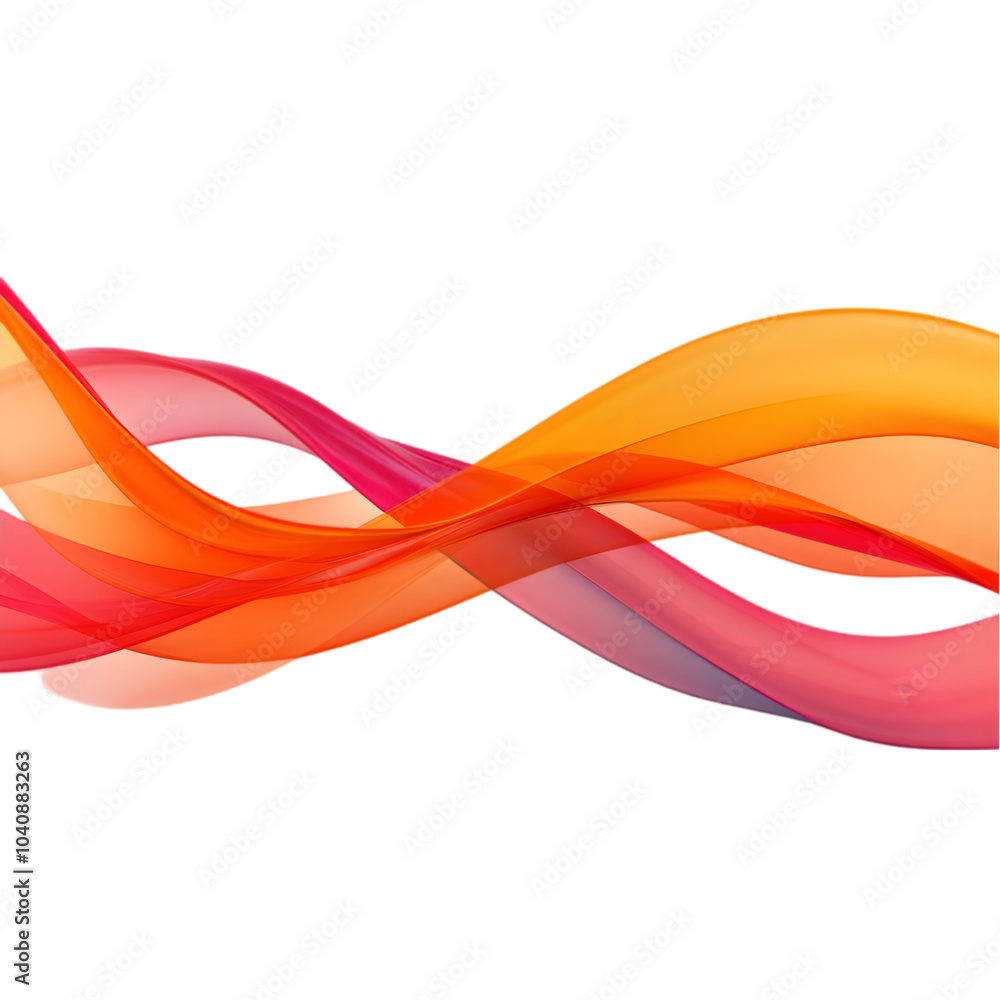 Naklejka premium Colorful flowing waves in vibrant shades of orange, pink, and red.