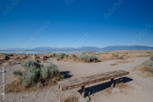 upper view of Antelope Lake / salt lake photo