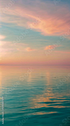 Calming Ocean With The Sky