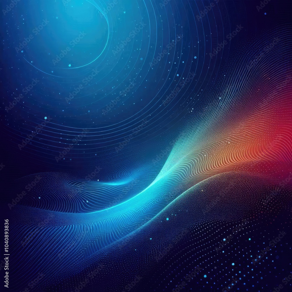 Obraz premium a vibrant abstract background featuring a deep blue gradient transitioning from darker shades to lighter tones. Overlay a subtle dotted pattern, adding texture and visual interest. ai