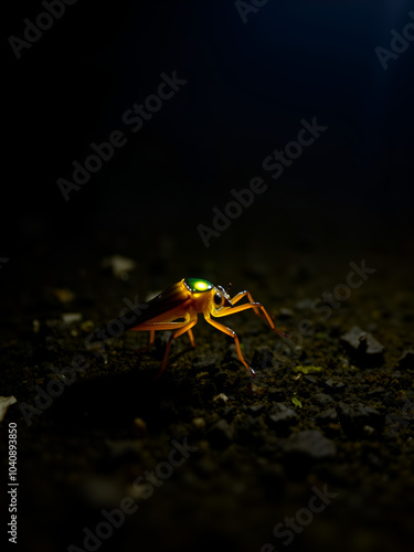 firefly, lampyris, noctiluca, lampyrid, on the ground, bioluminescence, insect, luminous, nocturnal, structure, appearance, luciferin, lampyridae photo