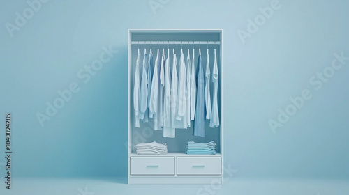 Serene Blue Wardrobe Minima...