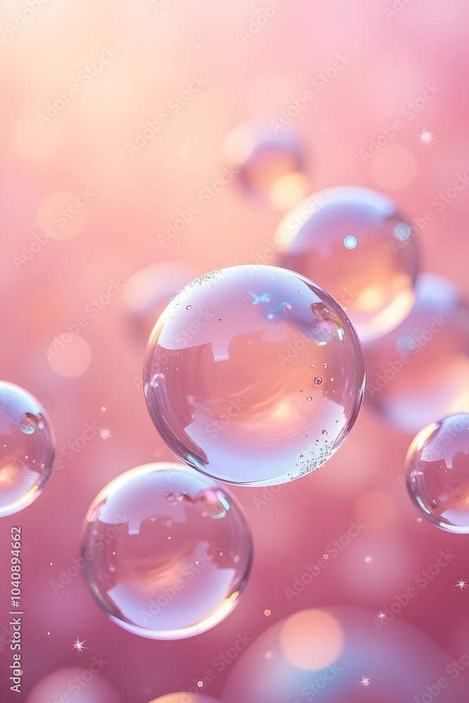 Shimmering Bubbles in a Pink Dream Shimmering Bubbles in a Pink Dream