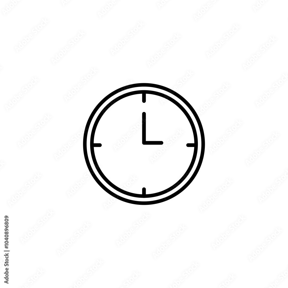 Office clock vector icon, Wall clock simple linear illustratio for web and app..eps Office clock vector icon, Wall clock simple linear illustratio for web and app..eps