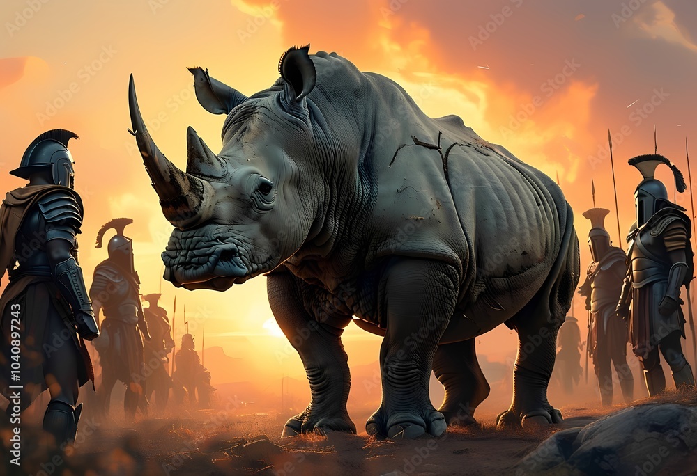 Fototapeta premium gladiator rhino