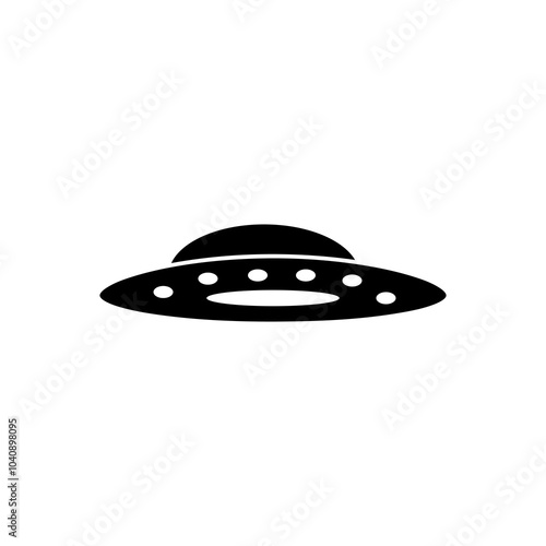 UFO icon'vector icon, simple alien ufo sign on white background..eps