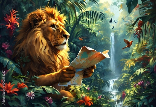 Fototapeta Naklejka Na Ścianę i Meble -  lion explorer