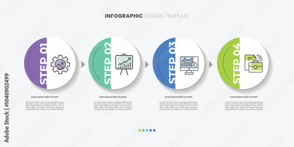 Timeline Creator infographic template. 4 Step timeline journey, calendar Flat simple infographics design template Timeline Creator infographic template. 4 Step timeline journey, calendar Flat simple infographics design template