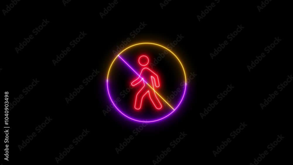 neon, glowing people do not entry video animation on black background. Respiratory Illnesses and Environmental Pollutants through Cautionary Practices and Occupational Security neon, glowing people do not entry video animation on black background. Respiratory Illnesses and Environmental Pollutants through Cautionary Practices and Occupational Security