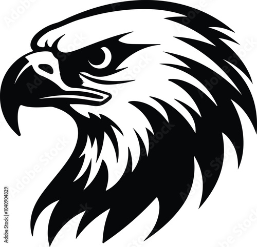 Black silhouette of eagle head