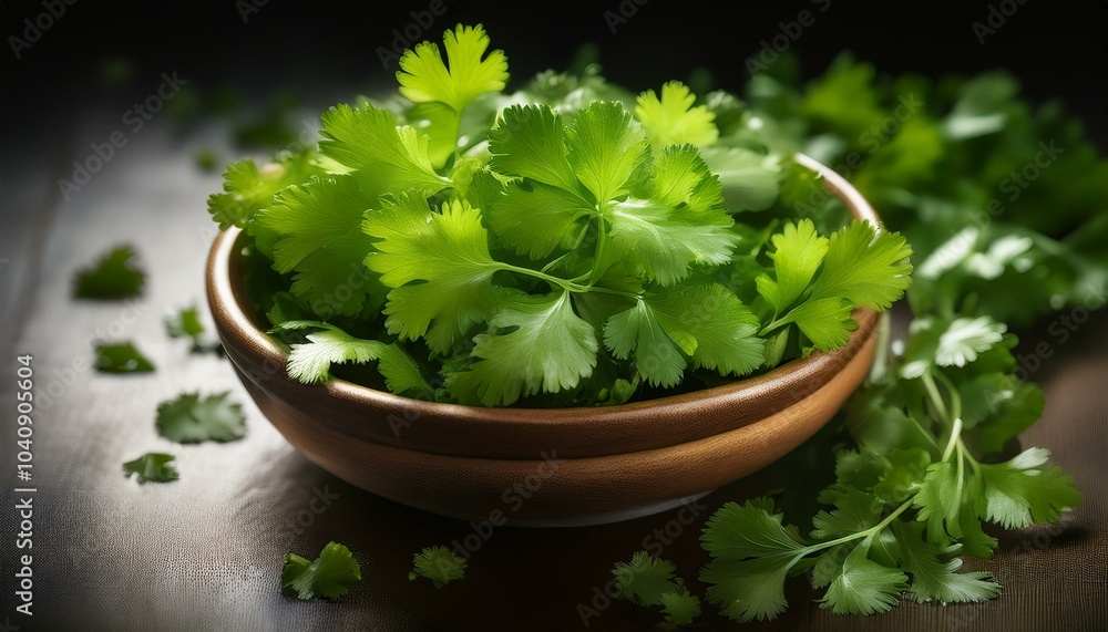 Vibrant Cilantro Leaves- A Fresh Herb for Garnishing and Flavoring Dishes Vibrant Cilantro Leaves- A Fresh Herb for Garnishing and Flavoring Dishes