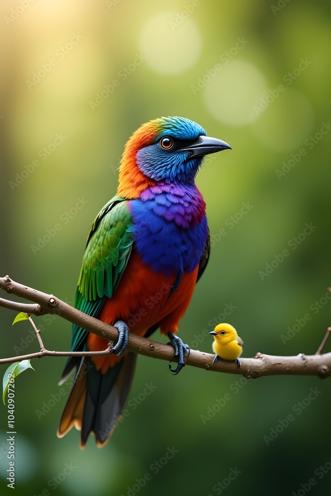 Rainbow Bird and its Chick Rainbow Bird and its Chick