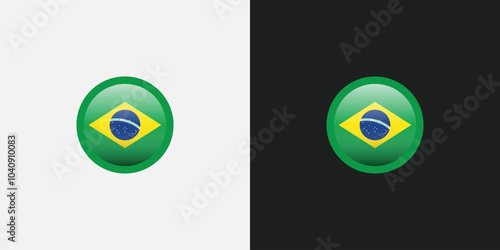 Brazil Circle Flag Round National Flag