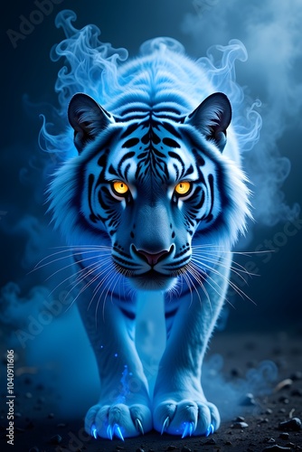 Mystical Blue Tiger