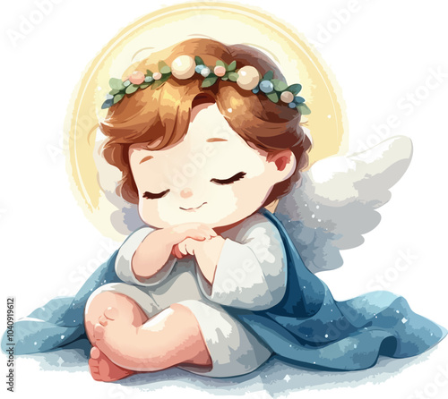 baby jesus watercolor