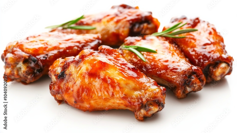 Gourmet Chicken Wings with Vibrant Color Presentation Gourmet Chicken Wings with Vibrant Color Presentation