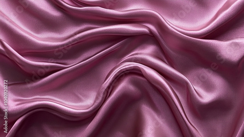 pink fabric texture with a subtle sheen, elegantly draped against a rich purple backdrop, symbolizing tranquility, creativity, and warmth. Ideal for backgrounds in fashion or design projects