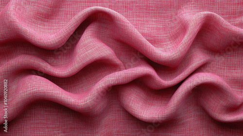 pink fabric texture with a subtle sheen, elegantly draped against a rich purple backdrop, symbolizing tranquility, creativity, and warmth. Ideal for backgrounds in fashion or design projects