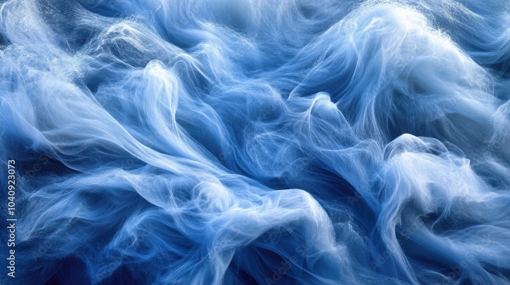 Obraz premium Serene Blue Waves in Gentle Motion