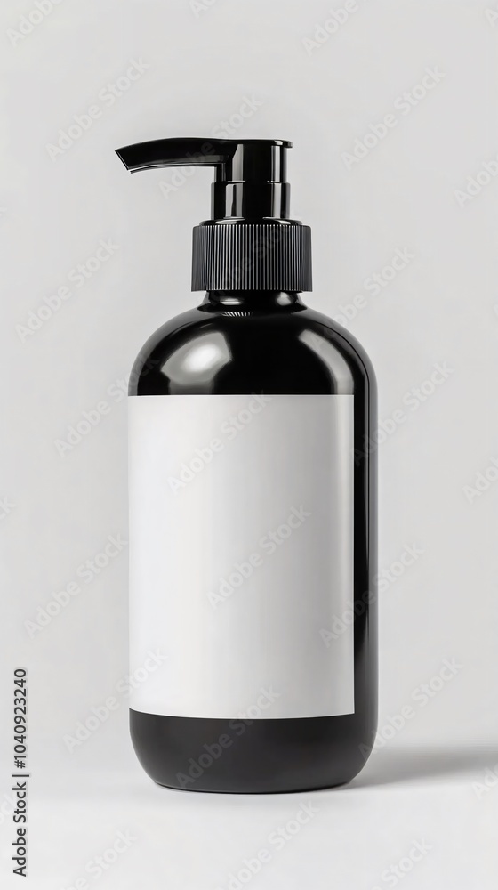 Elegant black pump bottle design