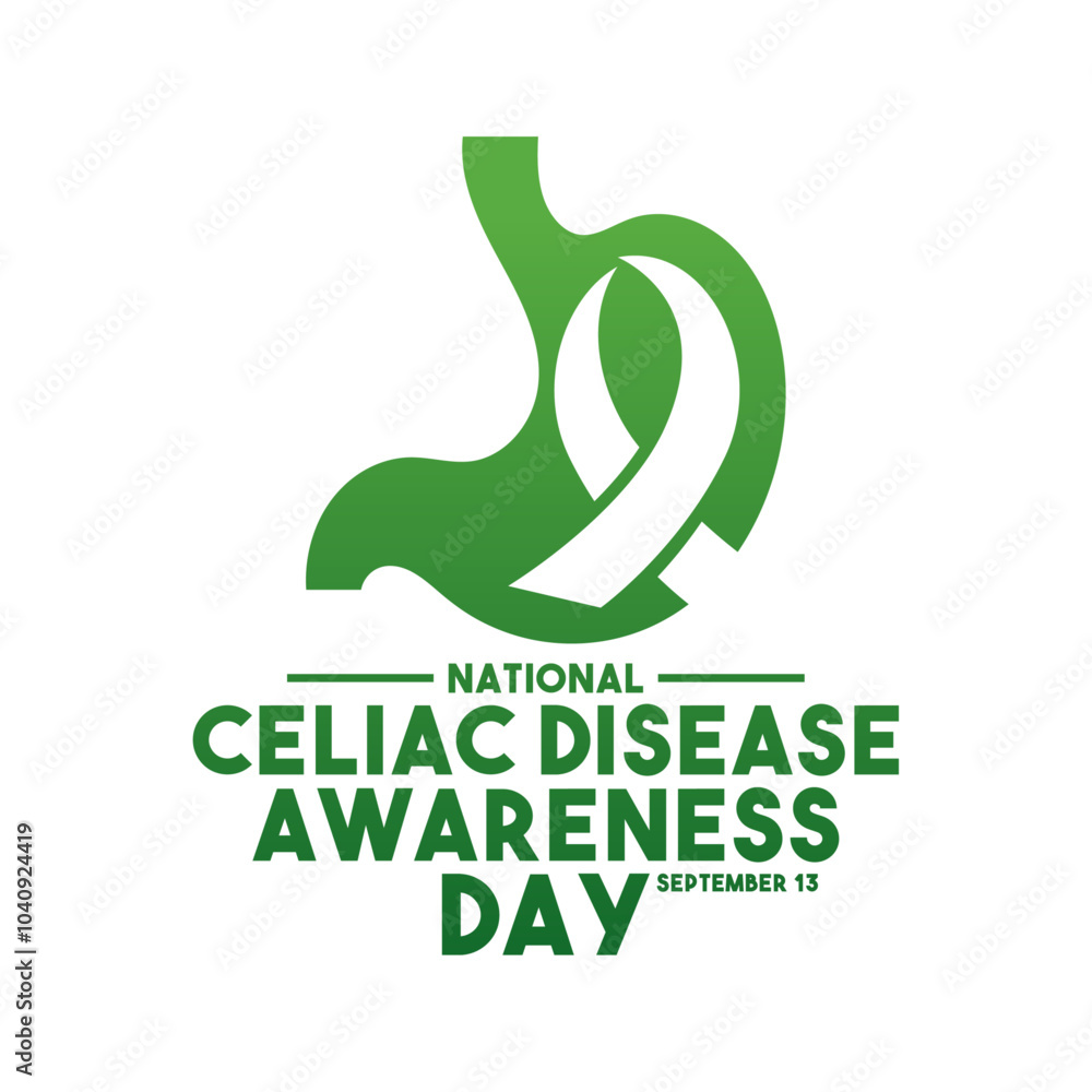 Fototapeta premium National Celiac Disease Awareness Day. September 13. Gradient.