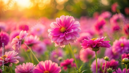 Soft Focus Pink Flowers - Blurred Background Landscape Photography