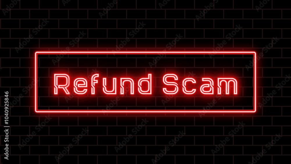 Refund Scam のネオン文字