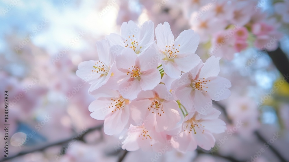 Cherry Blossoms Unfolding, vibrant blossoms revealing their beauty, serene garden setting, nature's transformation over days Cherry Blossoms Unfolding, vibrant blossoms revealing their beauty, serene garden setting, nature's transformation over days